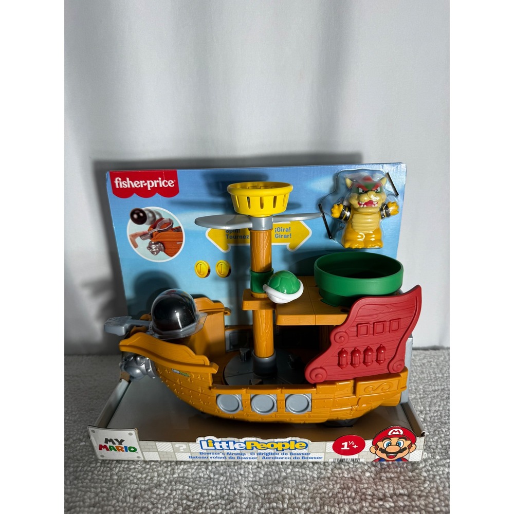 Fisher-Price Little People Bowser's Airship Super Mario Playset Toddler Toy